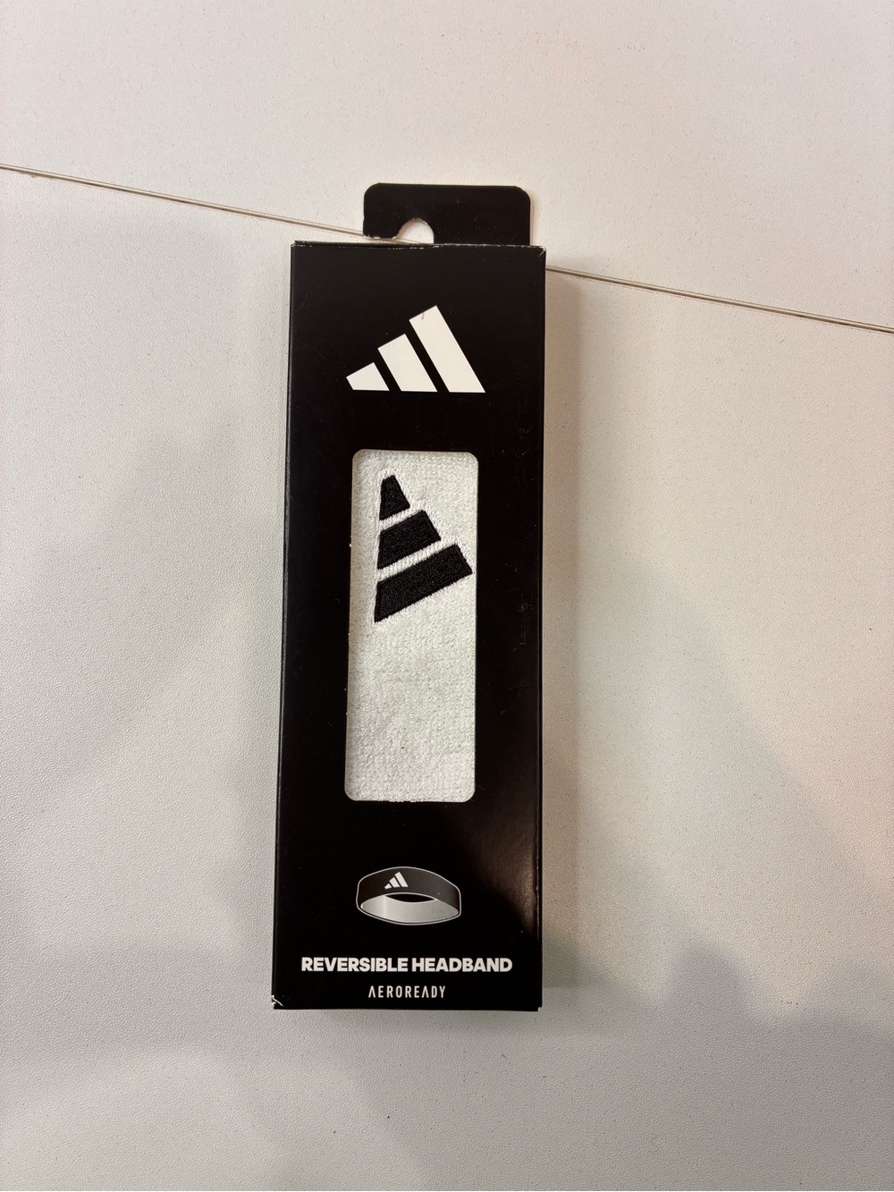 adidas White & Black Reversible Headband
